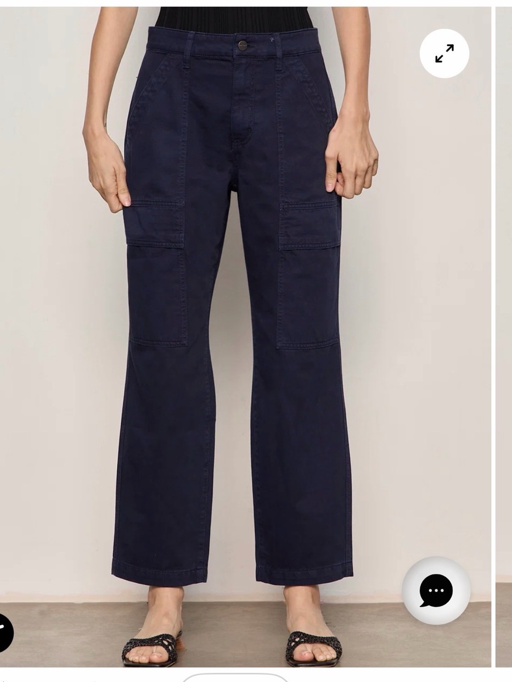 Sanctuary Navy Straight-Leg Cargo Jeans - Women